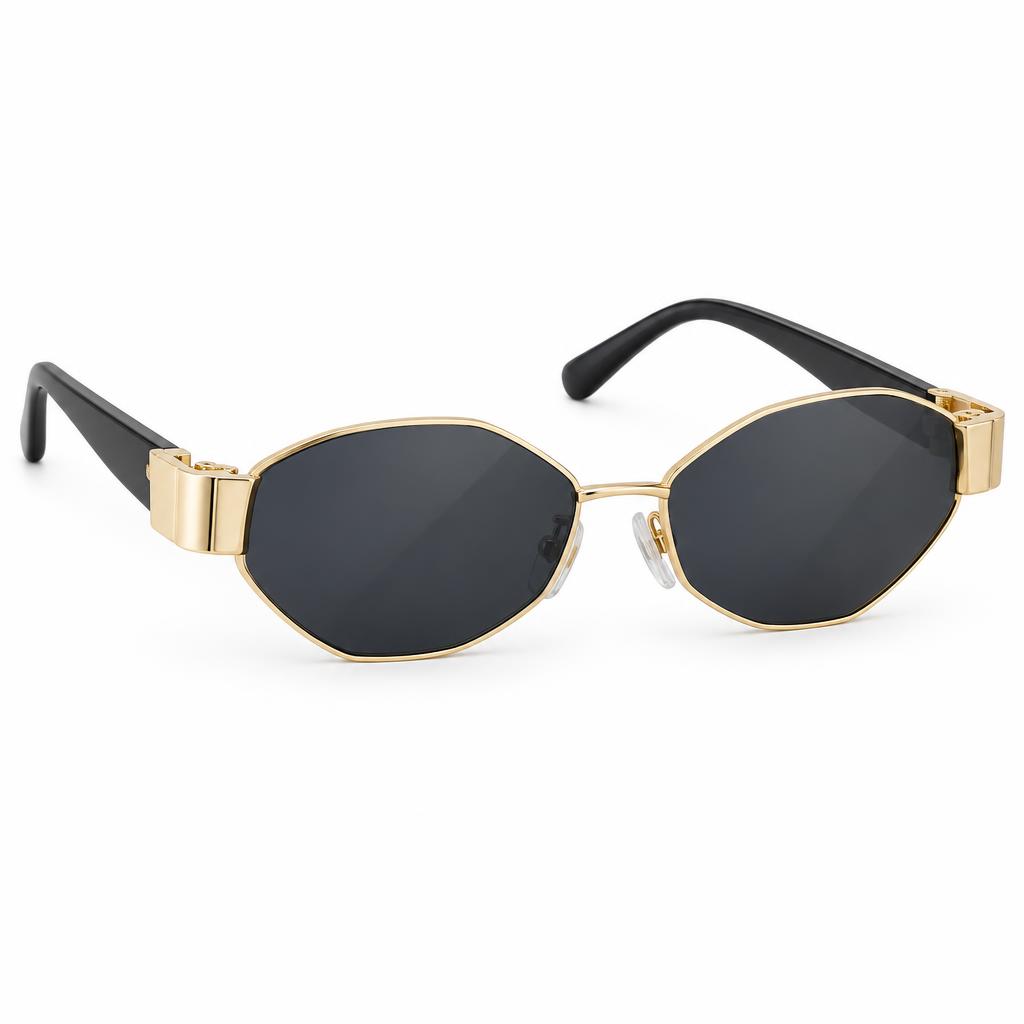 Óculos de sol feminino Flow com armação metálica