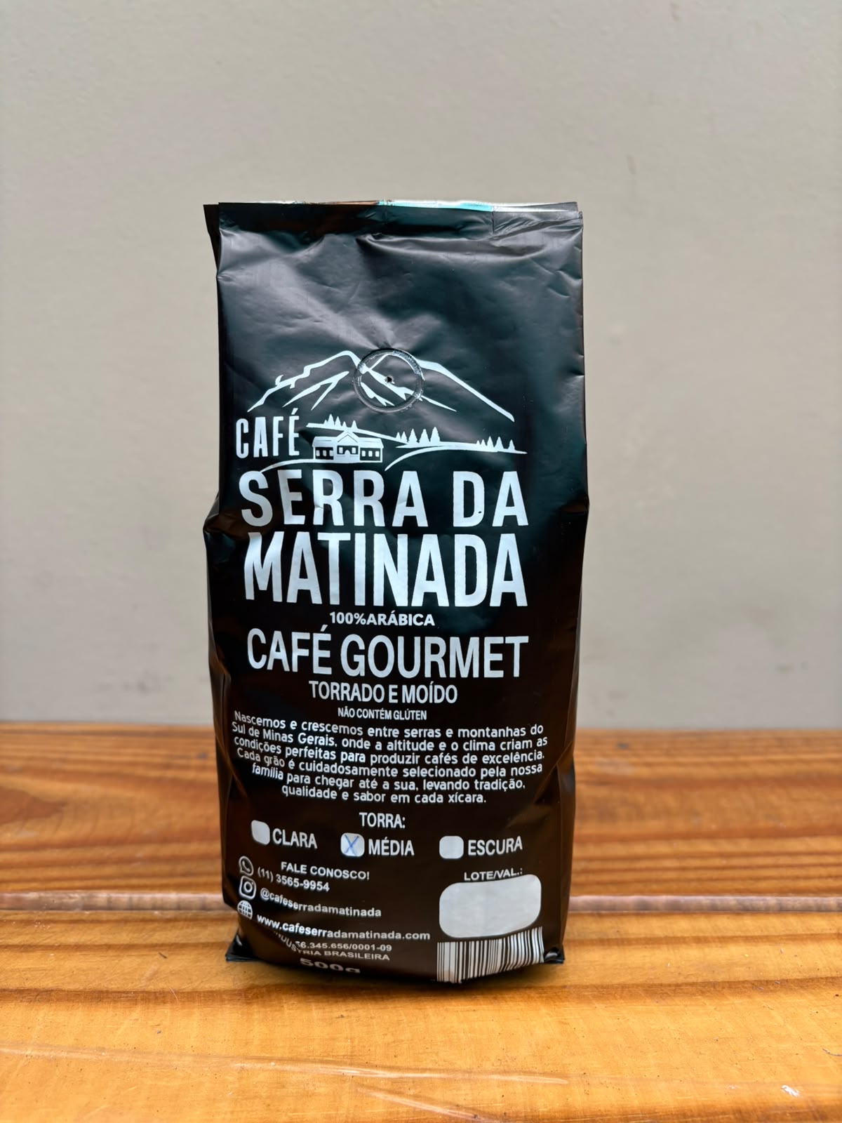 Café Torrado Moído 500 gramas.