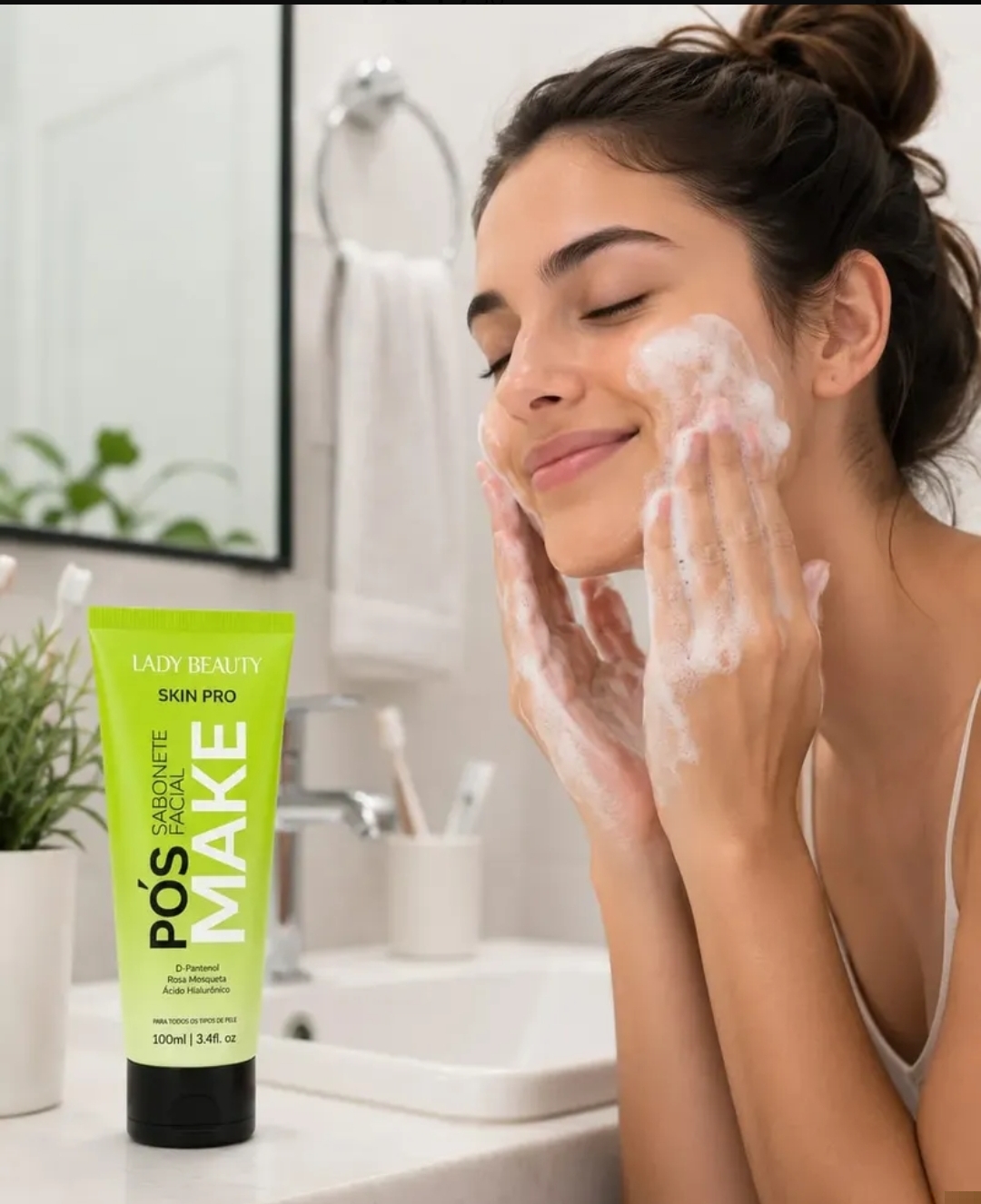 Sabonete facial pós make Lady Beauty 100 ml