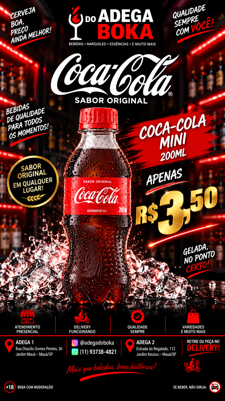 Refrigerante Coca-Cola mini 200 ml sabor original