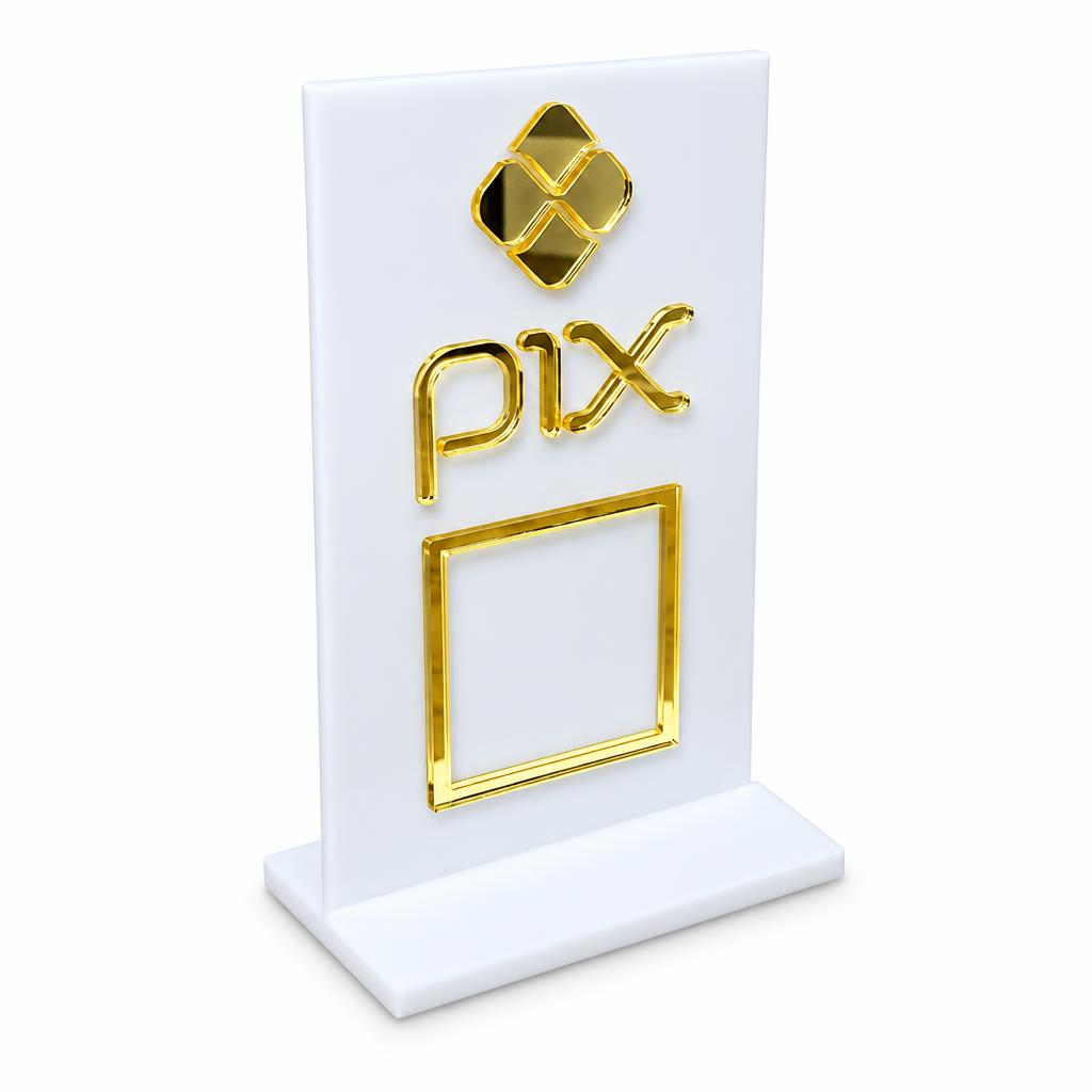 Expositor de acrílico para Pix 10 x 15 x 5 cm