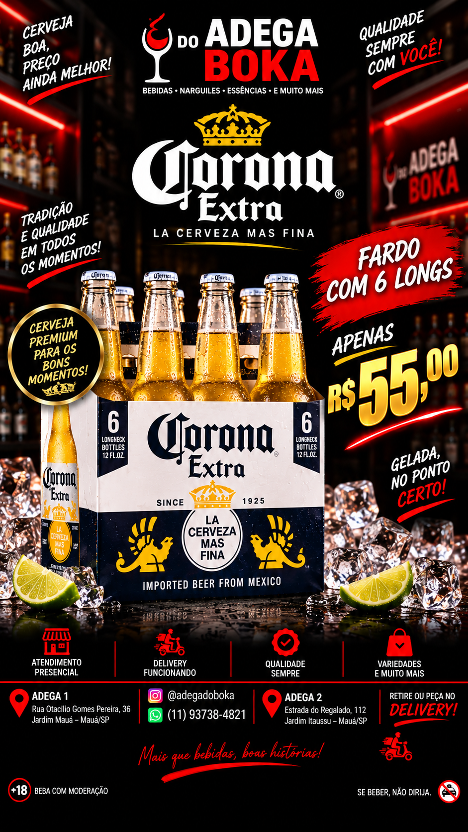 Cerveja Corona long neck fardo com 6 garrafas de 330 ml