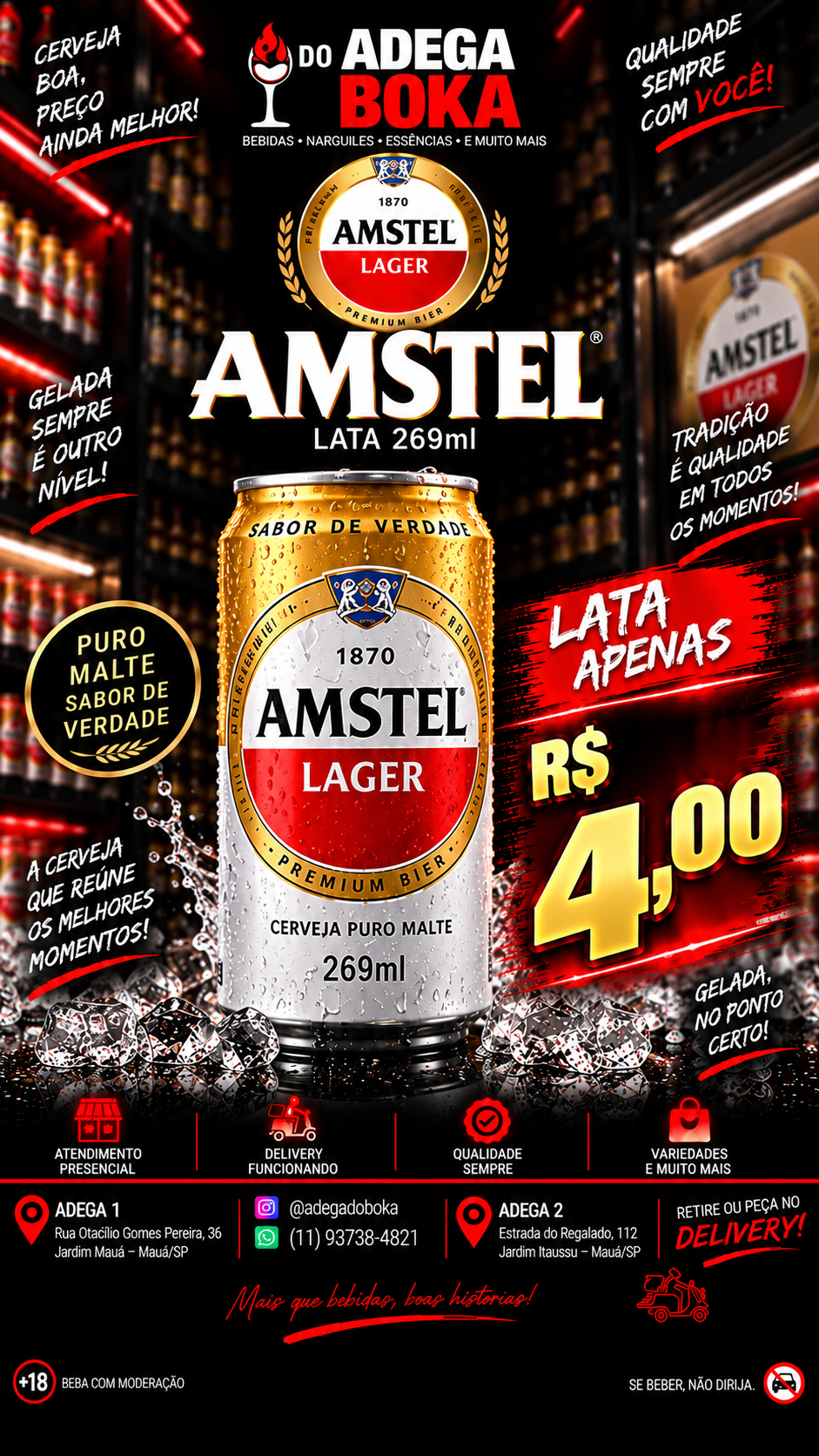 Cerveja Amstel lata 269 ml