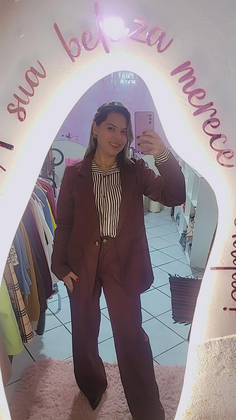 Conjunto de blazer clássico de alfaiataria