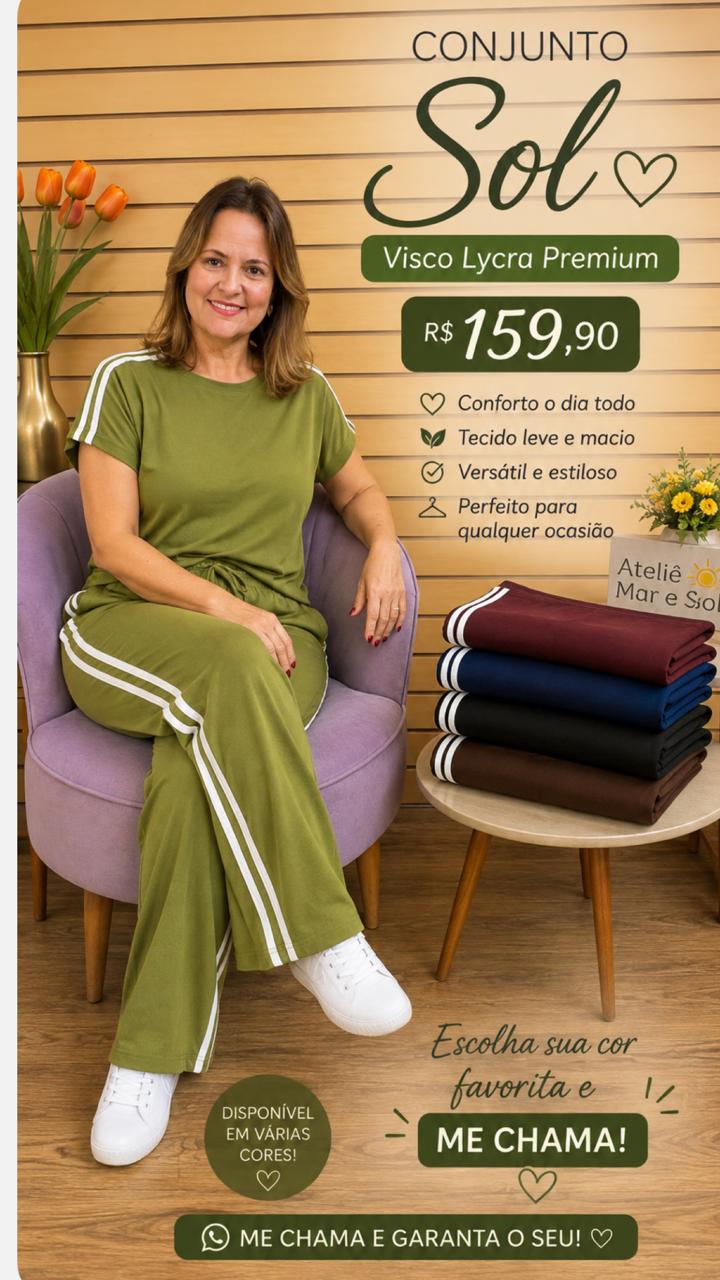 Conjunto Sol em visco lycra do M ao 48