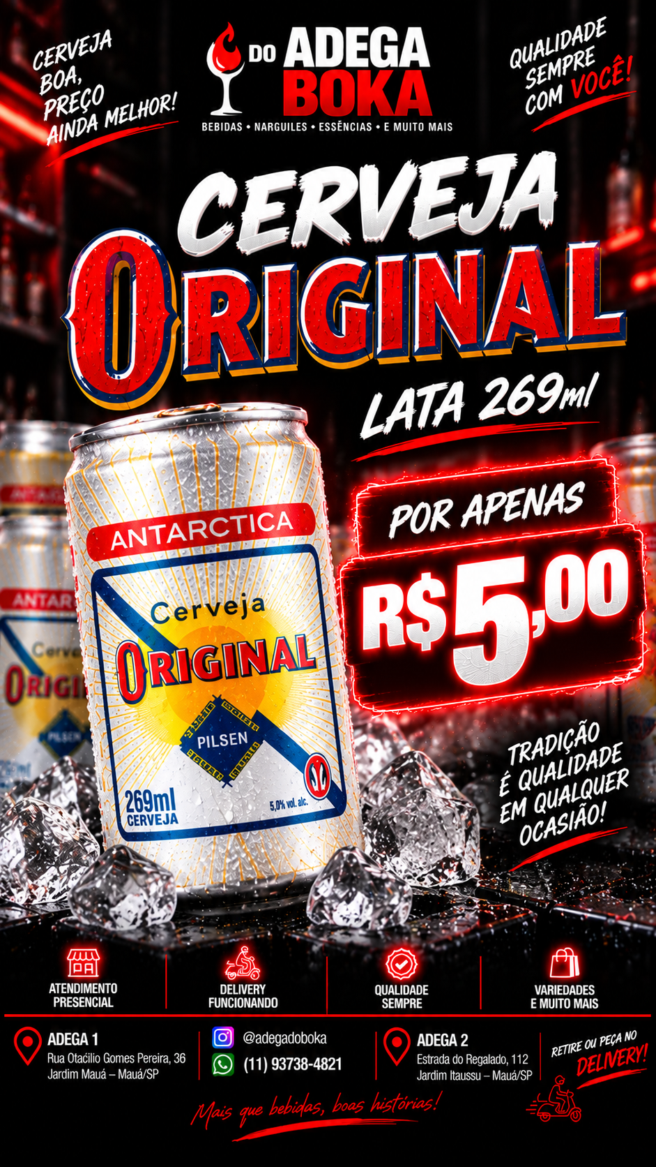 Cerveja Original Antarctica lata 269 ml