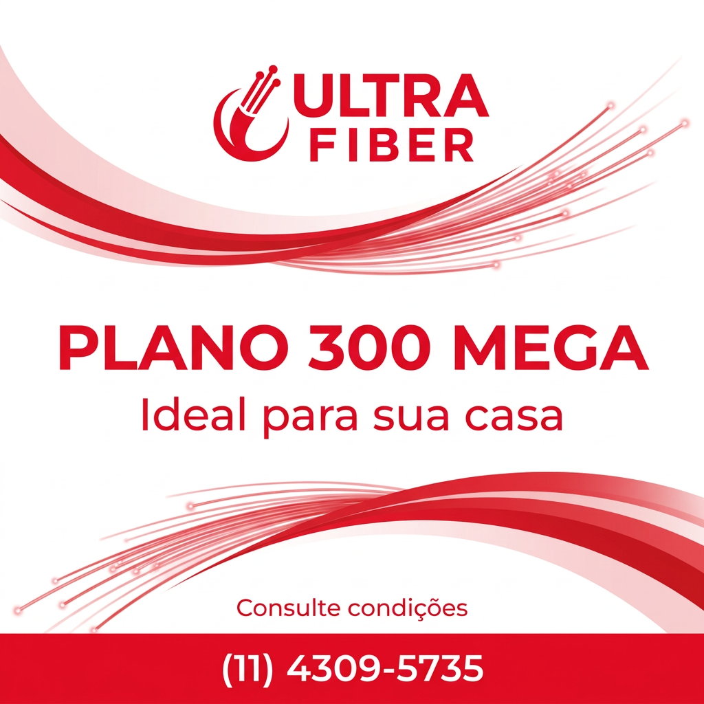 "Internet Fibra Óptica UltraFiber - Wi-Fi 6 e Link Dedicado