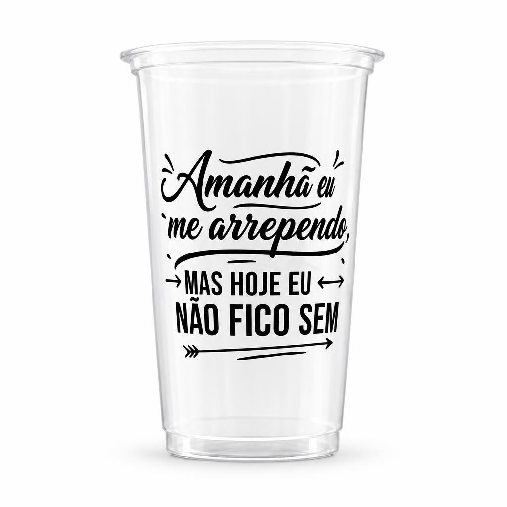 Copos descartáveis personalizados em PS translúcido
